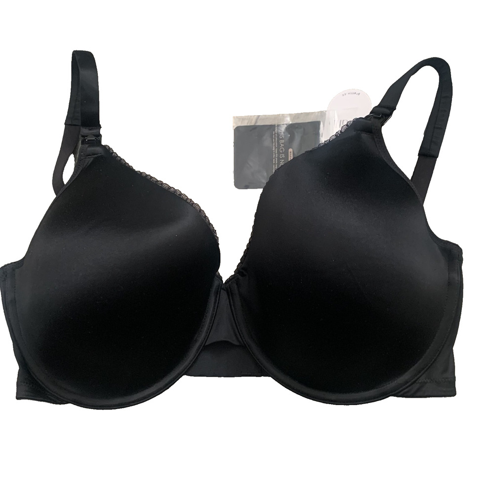 NWT GRATLIN WOMEN'S BLACK UNDERWIRE NURSING BRA SIZE 38E